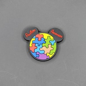 (5/$15) Autism Awareness Disney Ears Croc Charm